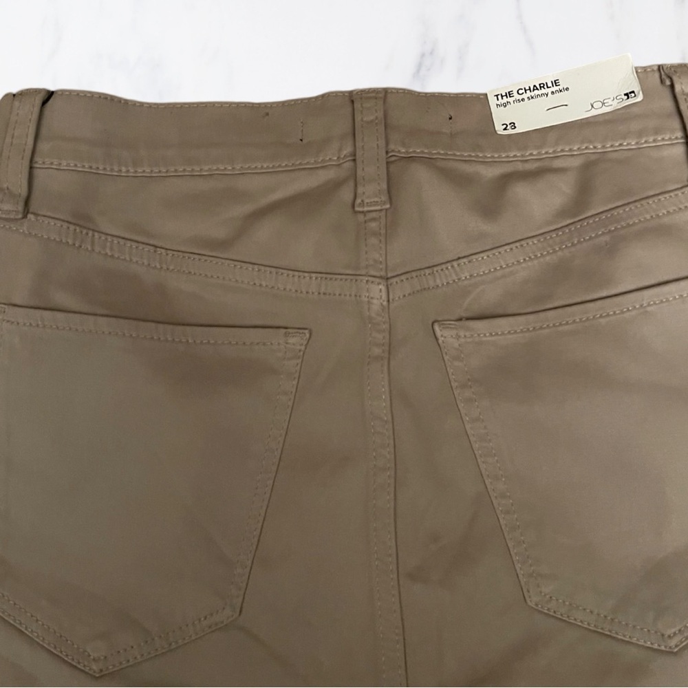 Joes The Charlie High-Rise Stretch Coated Skinny Ankle Jeans Stoneware NWT - Picture 8 of 8